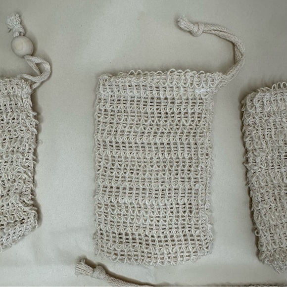 5 Pack Natural Sisal Soap Bag Exfoliating Soap Saver Pouch Holder Soft for Skin - Picture 7 of 9